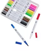 Este é um kit com 12 canetinhas de cores únicas e distintas com pontas duplas: uma fina e a outra em formato de ponta pincel. Apresenta uma variedade de cores ideais para favorecer a criatividade para a elaboração dos mais diversos tipos de atividade