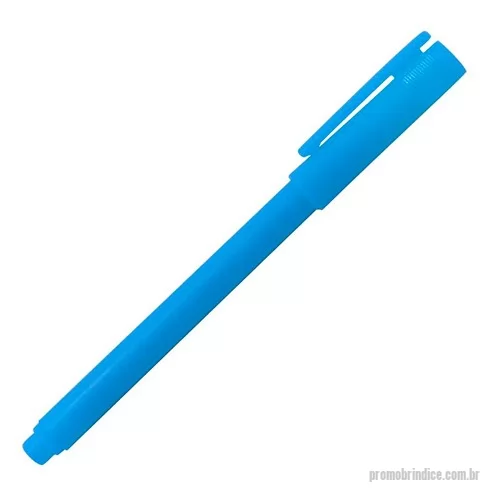 Caneta marca texto personalizada - Caneta marca texto com tinta fluorescente inodora de alta durabilidade, o marca texto personalizado conta com ponta de poliéster super resistente chanfrada, que permite duas espessuras de traços. Disponível nas cores amarela, azul, laranja, rosa, verde ou vermelha, permite personalização com sua marca em gravada em serigrafia. 