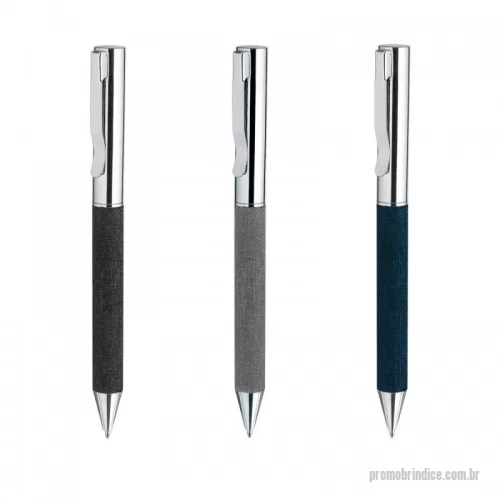 Caneta metálica personalizada - Caneta esferográfica de metal com escrita em azul.  Acompanha estojo em material reciclável na cor da caneta.