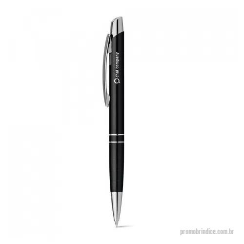 Caneta metálica personalizada - MARIETA METALLIC. Esferográfica em alumínio com clipe Esferográfica em alumínio com clipe de metal. Disponível numa variada gama de cores. Escrita em azul. ø11 x 139 mm