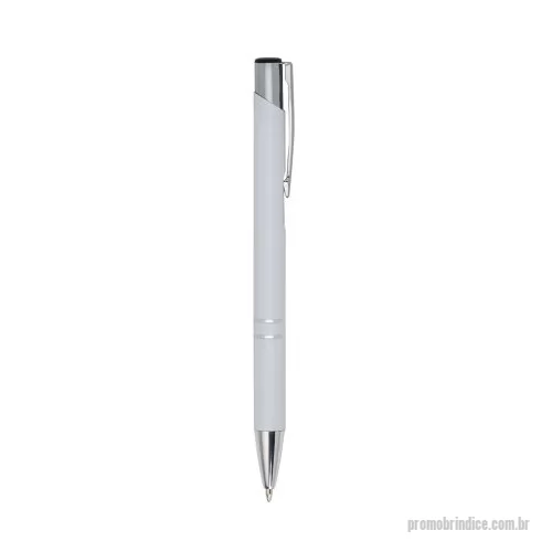 Caneta metálica personalizada - Caneta metálica com carga esferográfica azul 1.0mm e acionamento por clique.  Medidas aproximadas para gravação: (CxL): 3 cm x 0,7 cm Tamanho: (CxL): 13,7 cm x 1,2 cm