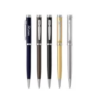 Caneta metálica Personalizada | Caneta Metálica Crown Amsterdan. Acionamento torção, tamanho: 13,6cm. Carga padrão Cross (azul) - DRIKA PRODUTOS CORPORATIVOS