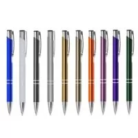 Caneta de Metal com 2 aneis diversas cores, ideal para gravação em Laser