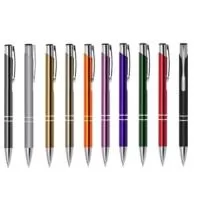 Caneta de Metal com 2 aneis diversas cores, ideal para gravação em Laser