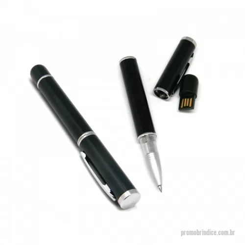 Caneta Pen Drive personalizada - Caneta Pen Drive Metal 4GB