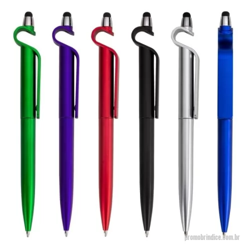 Caneta personalizada - Caneta plástica com suporte para celular e touch screen. Carga esferográfica azul e acionamento por rotação.   Largura :  2 cm  Comprimento :  15,5 cm  Medidas aproximadas para gravação (CxL):  Clip 4 cm x 1 cm – 3,5 cm x 0,7 cm  Peso aproximado (g):  10
