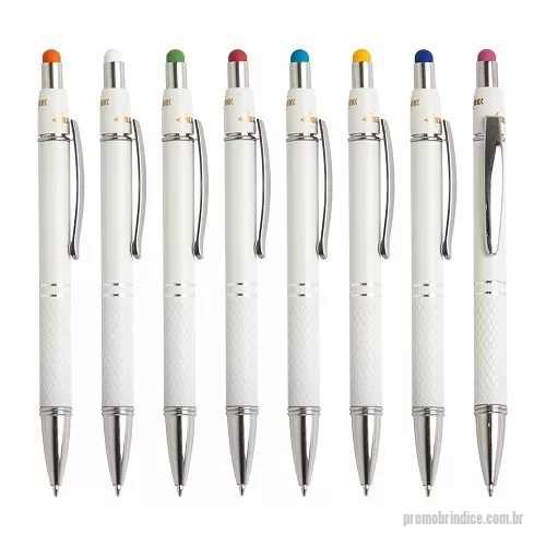 Caneta personalizada - Agora temos mais um aliado para combater o estresse! Apresentamos a nossa caneta metálica touchscreen com acionamento por clique, carga esferográfica azul de 1,2mm, e que possui um dispositivo antiestresse que funciona como um spinner e ajuda a aliviar a tensão do dia a dia. Além de cuidar da alimentação, dormir Agora temos mais um aliado para combater o estresse! Apresentamos a nossa caneta metálica touchscreen com acionamento por clique, carga esferográfica azul de 1,2mm, e que possui um dispositivo antiestresse que funciona como um spinner e ajuda a aliviar a tensão do dia a dia. Agora, além de cuidar da alimentação, dormir bem, ter tempo para o lazer, você ainda vai se desestressar ao escrever.