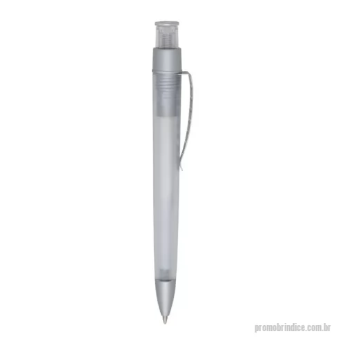 Caneta plástica personalizada - Caneta plástica com corpo leve, clip metálico vazado para fixação elegante e acionamento por clique. Equipada com carga esferográfica azul de 1,0?mm, oferece escrita suave e consistente. Ideal para uso corporativo, escolar ou promocional, com pedido mínimo de 50 unidades.  Especificações:  Comprimento: 13,3?cm  Diâmetro: 1,6?cm  Área para gravação: 4,5?cm x 1,1?cm  Peso aproximado: 10?g