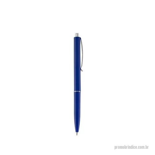 Caneta plástica personalizada - Caneta plástica com clip e ponteira em metal. Possui acionamento por clique e carga esferográfica azul de 1.0mm.  Largura: 1,2 cm Comprimento: 13,5 cm Medidas aproximadas para gravação: (CxL): 0,8 cm x 6 cm