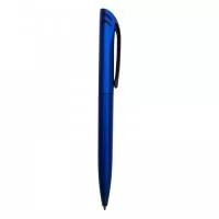 Caneta Plástica com acionamento por rotação e carga esferográfica azul 1.0mm.