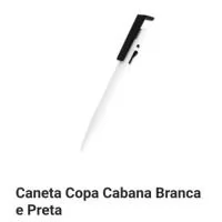 Caneta copa cabana branca e preta