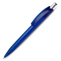 Caneta plástica com carga esferográfica azul 1.0mm e acionamento por clique.    OBS.: PEDIDOS MÍNIMO DE 50 PEÇAS!