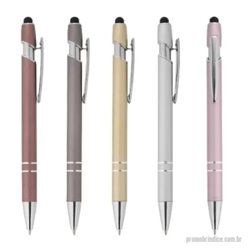 Caneta touch personalizada - **Sobre o Produto**  A **Caneta de Metal Personalizada com Gravação a Laser** é um brinde sofisticado, funcional e de excelente apresentação, ideal para empresas que desejam fortalecer sua marca de forma profissional.  Fabricada em metal de alta qualidade, possui acabamento elegante, escrita confortável e alta durabilidade, sendo uma ótima opção para eventos corporativos, ações promocionais, presentes para clientes, parceiros e colaboradores.  **Destaques do Produto**  * Material em metal resistente * Acabamento sofisticado * Escrita macia e confortável * Alta durabilidade * Ideal para brindes corporativos e promocionais  **Personalização**  A personalização é realizada por **gravação a laser**, garantindo um acabamento preciso, elegante e permanente. A gravação não descasca ou desbota, proporcionando maior valorização da marca.  **Vantagens da Gravação a Laser**  * Personalização durável * Alta definição de detalhes * Acabamento profissional * Visual premium  **Como Funciona** Após a 