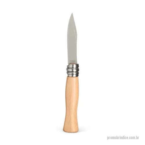 Canivete personalizado - Canivete de madeira com lâmina de aço inoxidável de 2,75 polegadas.  Altura :  Fechada: 9cm  Largura :  2,2 cm  Comprimento :  Aberta: 16,5 cm