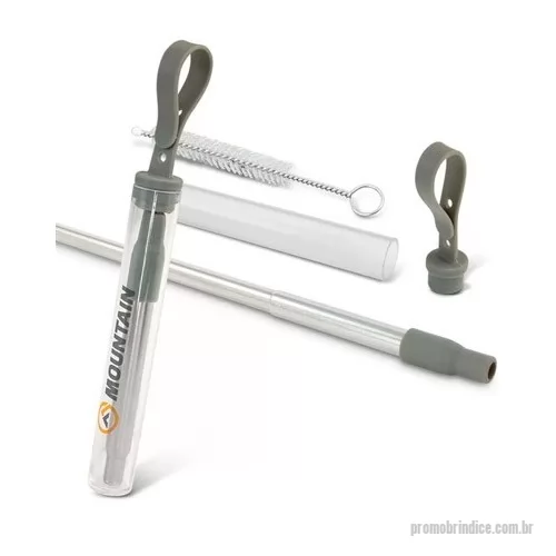 Canudo de Aço Inox personalizado - Kit Canudo com Embalagem Personalizado