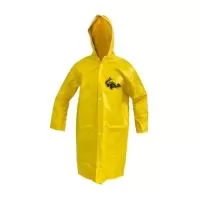 Capa de chuva em Cloreto de polivinilo (PVC)  0,30;  Personalização: Silkscreen, Adulto: P - M - G -GG Especial: G1 - G2 - G3 . Cor : Branco, Azul, amarelo