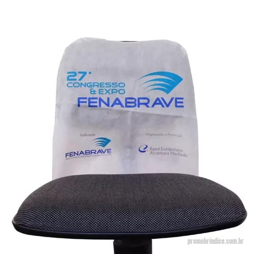 Capa para cadeira personalizada - Capa para cadeira personalizada com silkscreen, confeccionado com TNT grosso, tamanhos variáveis.