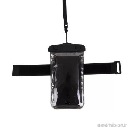 Capa para celular a prova d água personalizada - Case impermeável universal para smartphones com cordão de nylon de tamanho regulável. Altura : 20 cm Largura : 11 cm 