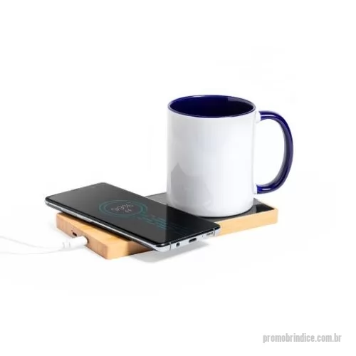 Carregador de celular personalizado - Carregador de celular por indução e aquecedor de caneca.