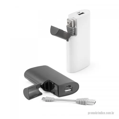 Carregador portátil USB personalizado - Carregador Portátil Power Bank 4000mAh personalizado