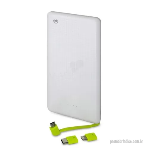 Carregador portátil USB personalizado - Carregador Power Bank Slim 10000 mAh Personalizado