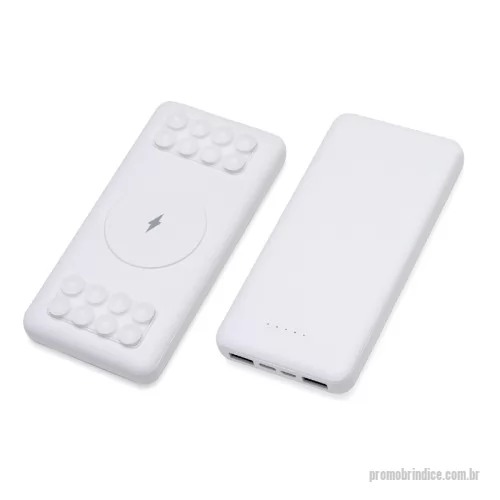 Carregador Wireless personalizado - Carregador Wireless Power Bank 10000mAh Personalizado