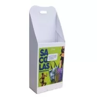 Carrinhos para feiras e eventos , TROLLEY BAG - Modelo C5 Vira Caixa / Organizer , ( MODELO ECÔNOMICO - LINHA BRANCA ) - Kraft / Pardo - com Adesivo em PVC autocolante e Impressão Digital UV