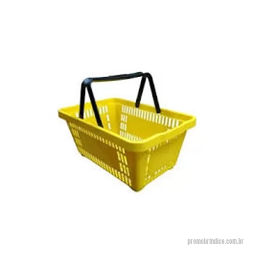 Cesta plástica personalizada - Cesta plastica com alça 13 litros
