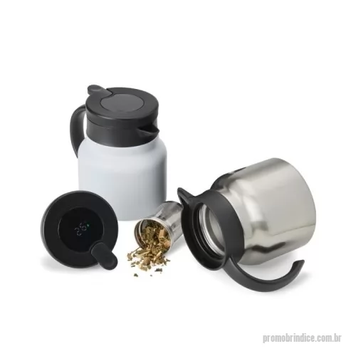 Chaleira personalizada - Chaleira Térmica Inox 750ml com Display LED Personalizável