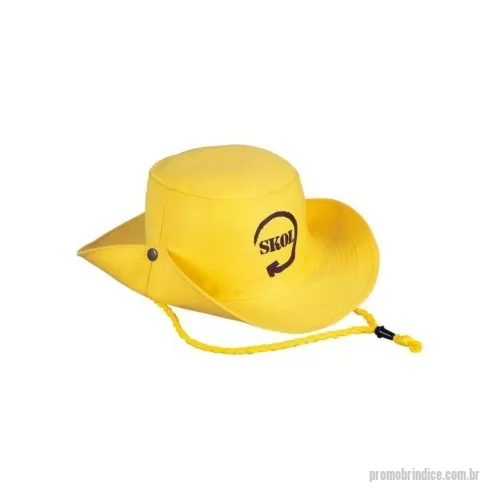 Chapéu personalizado - Chapéu Safari personalizados confeccioando em brim ou microfibra. Com cordao e pingente. Botao ouro velho. Personalizado com silk ou bordado