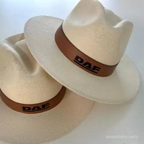 Chapéu personalizado - Chapéu de lona, com faixa, podendo escolher faixa em couro ou em brim, sendo logos em Silk, DTF ou bordado. 