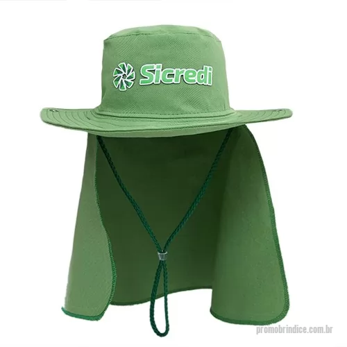 Chapéu personalizado - Chapéu australiano em tecido brim com proteção de pescoço e corão e logotipo silk screen ou bordado