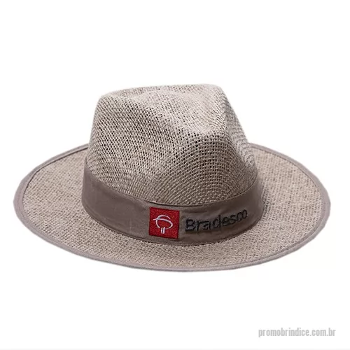Chapéu personalizado - Chapéu Juta Natural com logotipo da empresa