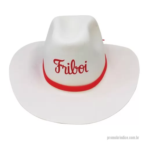 Chapéu personalizado - Chapéu Cowboy em E.V.A. 1 cor de impressão silk acabamento fita em E.V.A.