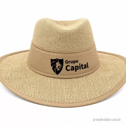 Chapéu personalizado - # Chapéu de Juta Personalizado – Direto da Fábrica  Chapéu de juta personalizado produzido **direto da fábrica**, ideal para empresas do agronegócio, eventos, feiras, exposições, festas, vaquejadas, rodeios e ações promocionais.  Com visual rústico e diferenciado, o chapéu de juta é uma excelente opção para valorizar sua marca. Personalizamos com a **logomarca da sua empresa, fazenda ou evento**.  **Diferenciais:**  * ???? Produção própria – direto da fábrica * ???? Personalização com sua logomarca * ???? Visual rústico e estilo agro * ?? Ideal para eventos e atividades ao ar livre * ???? Perfeito para agronegócio, feiras e exposições * ???? Material resistente e ótimo acabamento * ???? Excelente opção para brindes personalizados * ???? Pequenas e grandes quantidades * ???? Enviamos para todo o Brasil  **Chapéu de juta personalizado direto da fábrica: estilo agro, qualidade e sua marca em destaque.**