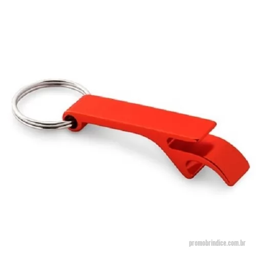 Chaveiro com abridor de garrafa personalizado - Chaveiro abridor de garrafa uma gravação silk uma cor.