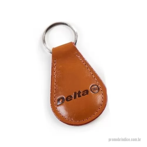 Chaveiro de couro ou sintético personalizado - Chaveiro – CH62 Chaveiro produzido em sintético nobre ou couro legitimo, com acabamento costurado, possui argola, pode ser personalizado com gravação em baixo relevo.