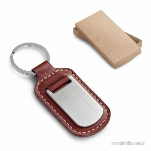 Chaveiro de couro ou sintético personalizado - Chaveiro em Metal e Couro Sintetico