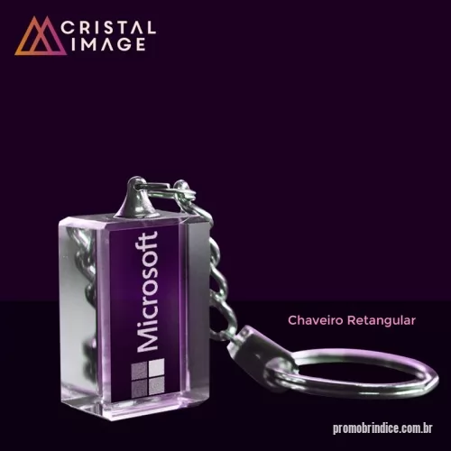 Chaveiro de cristal personalizado - Chaveiro Cristal com gravação laser interna