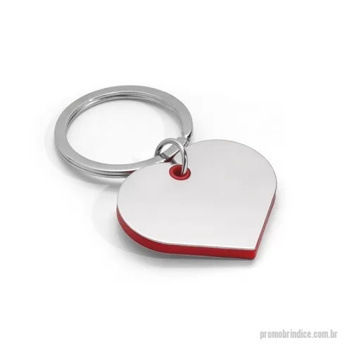 Chaveiro metálico personalizado - Chaveiro Metal Coração