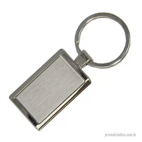 Chaveiro metálico personalizado - Chaveiro Metal Retangular