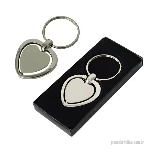 Chaveiro metálico personalizado - Chaveiro Metal Coração