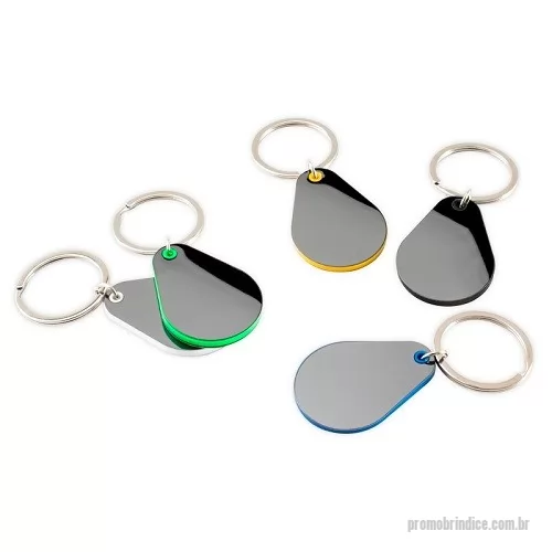 Chaveiro metálico personalizado - Chaveiro Metal Gota