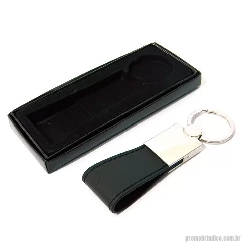 Chaveiro metálico personalizado - Chaveiro Metal com Detalhe em Couro Sintético