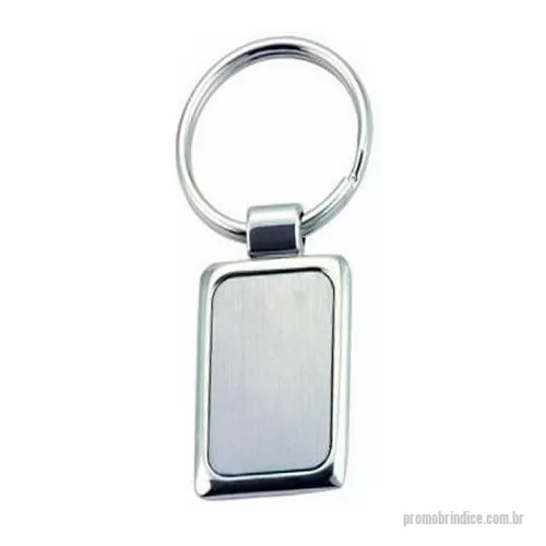 Chaveiro metálico personalizado - Chaveiro Metal Retangular