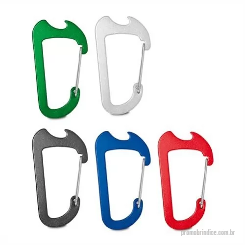 Chaveiro metálico personalizado - Chaveiro Abridor Metal Mosquetão