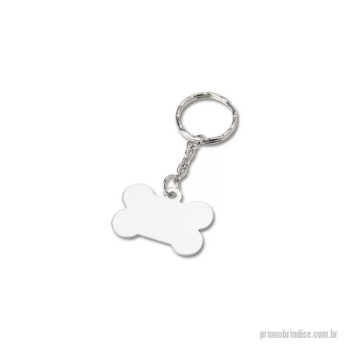 Chaveiro metálico personalizado - Chaveiro de Alumínio Formato Osso Personalizado