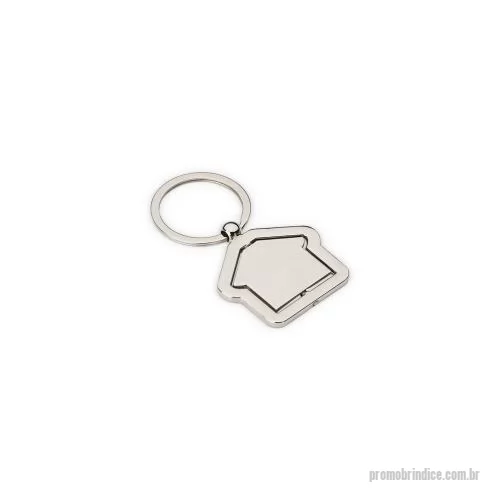 Chaveiro metálico personalizado - Chaveiro de Metal Formato Casa Personalizado