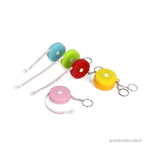 Chaveiro metálico personalizado - Chaveiro Fita Trena Métrica Personalizado