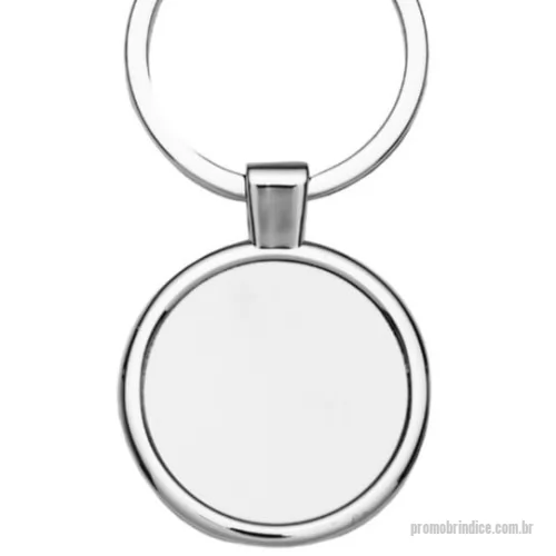 Chaveiro metálico personalizado - Chaveiro metalico redondo com caixa premium